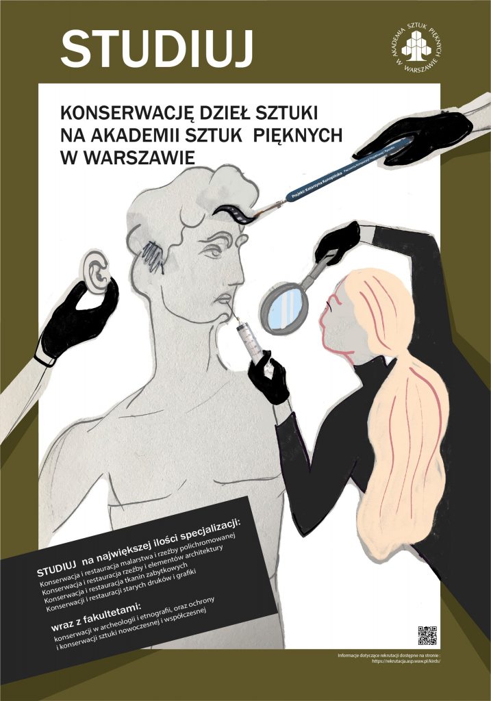 rekrutacja na Wydział Konserwacji ASP w Warszawie, poster